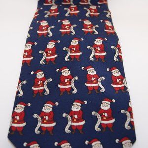 John Henry Vintage 100% silk Santa's List Tie